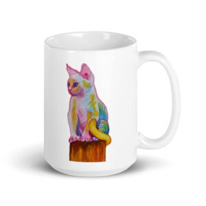 Taza blanca brillante